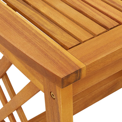 Tuin Bijzettafel Bruin 45X45X50 Cm Massief Acaciahout