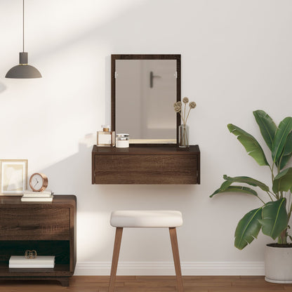 Wandkaptafel 60 x 40 x 70 cm Bruin eiken zonder LED