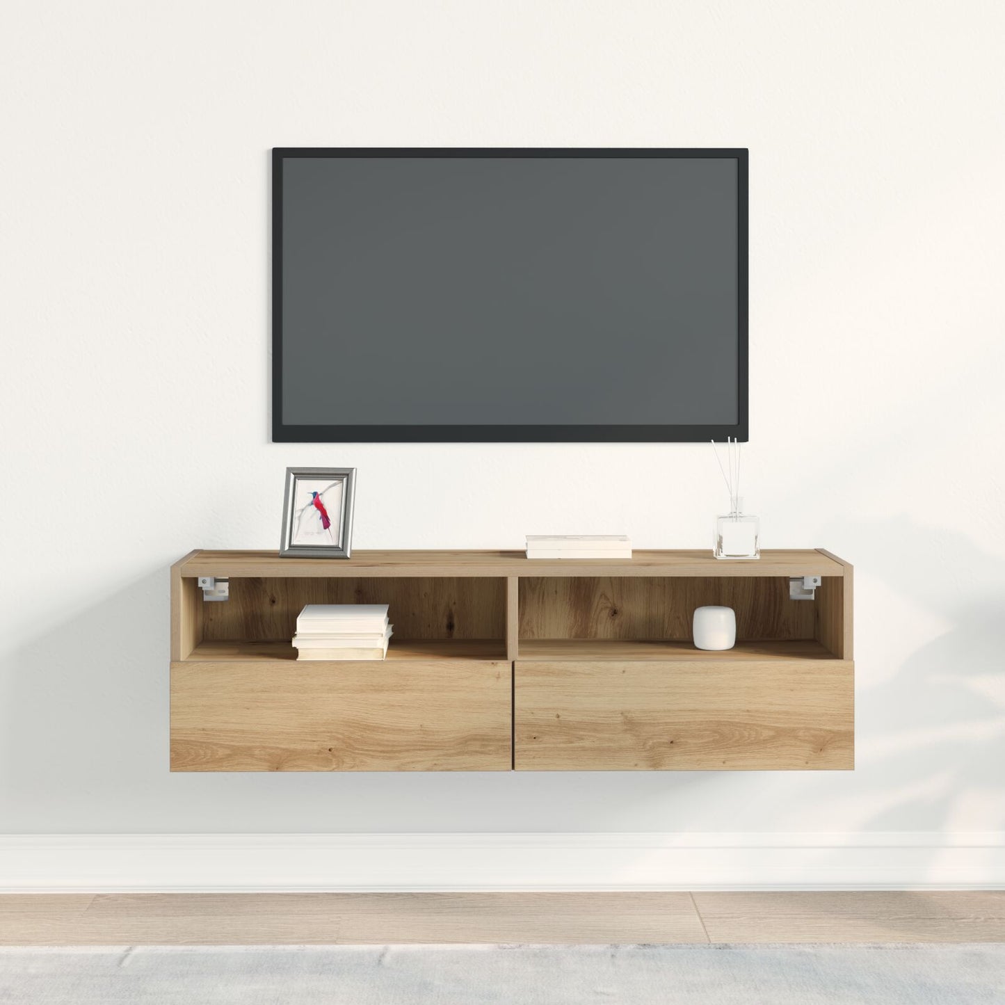 Tv Wandkast Bewerkt Hout 1 Artisan eiken