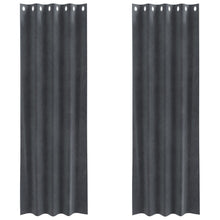 Blackoutgordijnen 2 Stuks Velours Lichtgrijs 140 x 260 cm met oogjes