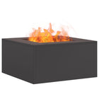 Vuurkorf 60x60x30 cm staal zwart