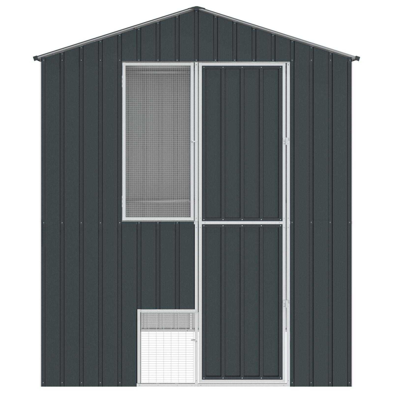 Vogelvolière Antraciet 210X215X247 Cm Staal