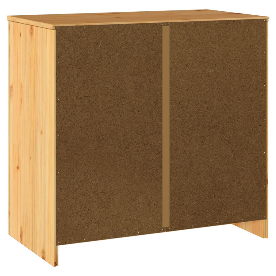 Dressoir ""Drammen"" 79X43X75,5 Cm Massief Hout Grondhout Eiken