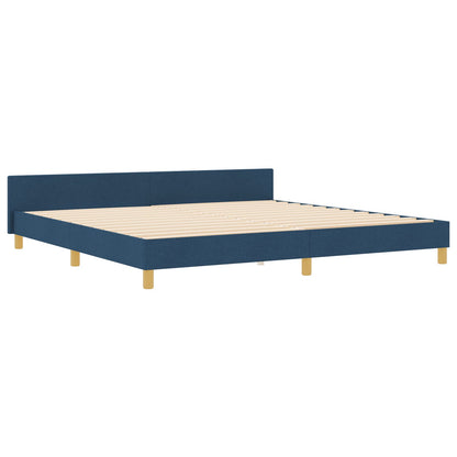 Bedframe Blauw 200X200 Cm Stoffering Crème