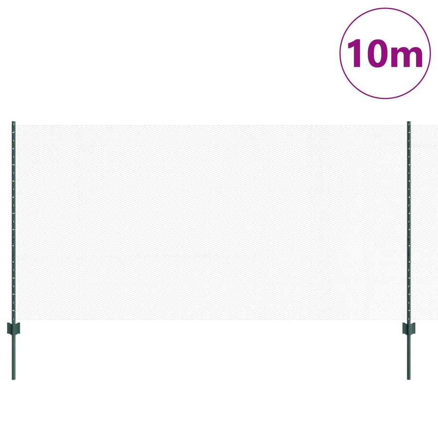 Hekpalen 5 St U-Kanaal Groen 120 Cm Staal,  Zeshoekig Hek Groen 1.2X10 M Staal