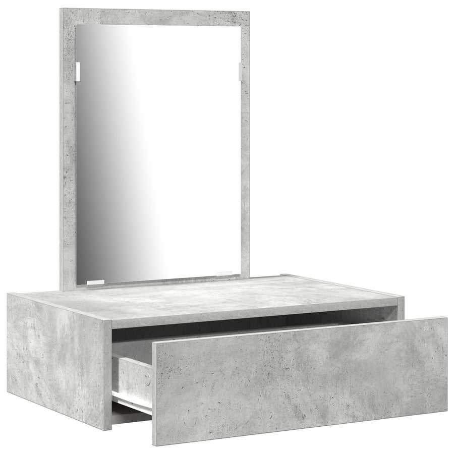 Wand Kaptafel 60 x 40 x 70 cm Beton grijs zonder LED