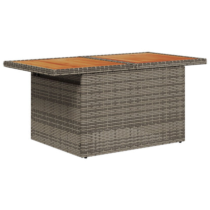Tuinbank Set Set Van 7 Grijs Riet, Polyester Tuinbank Set