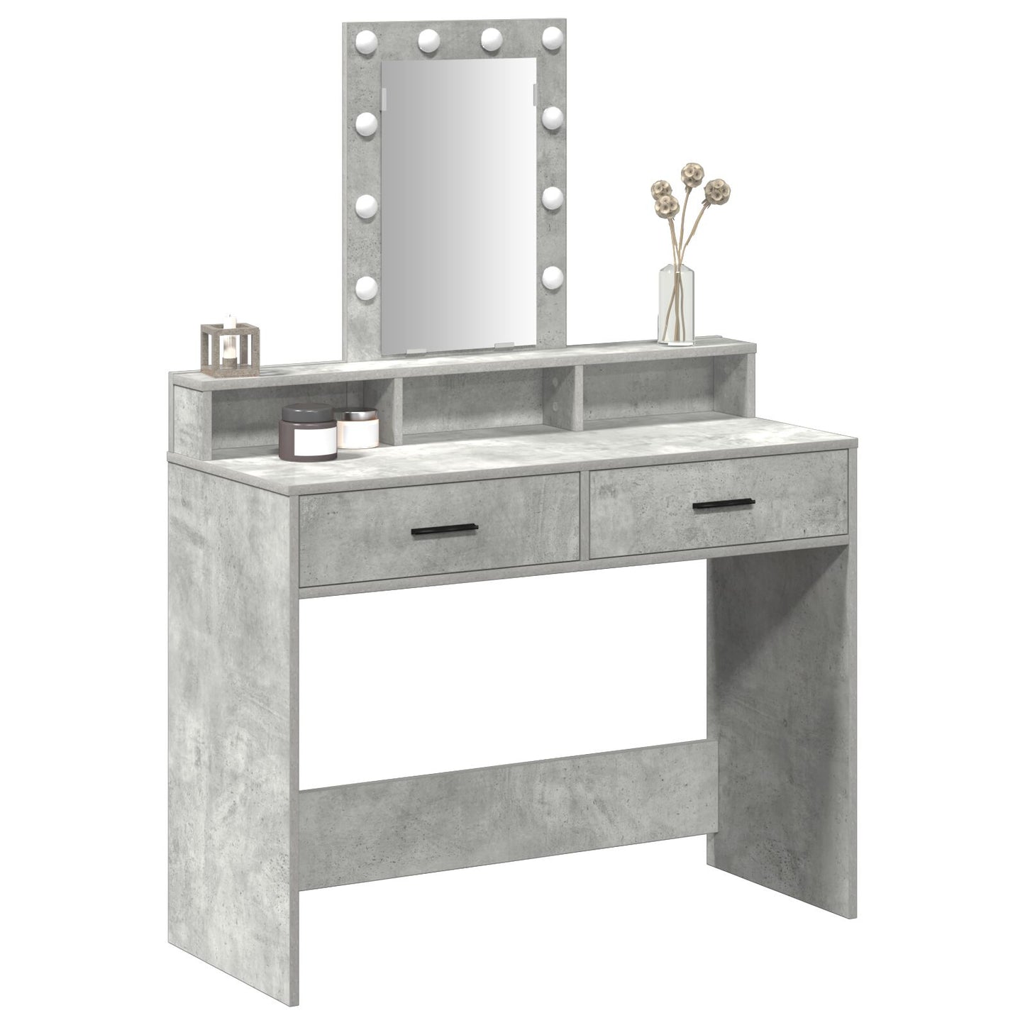 Kaptafel Met Led-Verlichting Betonnen Grijs Beton grijs 100 x 41 x 140 cm