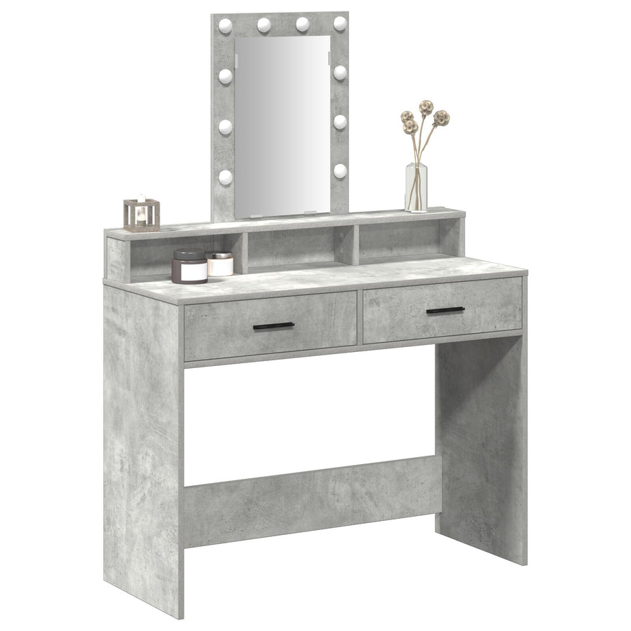 Kaptafel Met Led-Verlichting Betonnen Grijs Beton grijs 100 x 41 x 140 cm