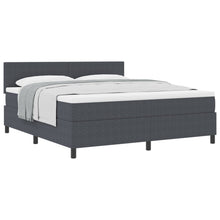 Boxspring Bed Met Matras Donkergrijs Super King Corduroy Stof