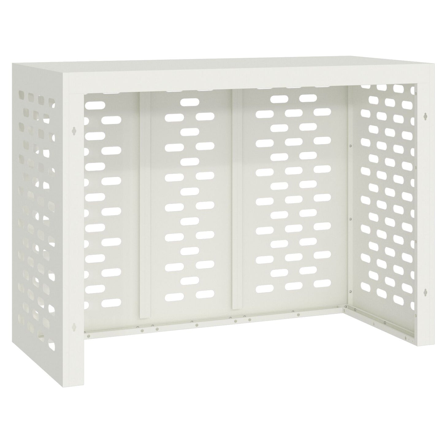 Airconditioner Beschermhoes Staal Wit 110 x 50 x 80 cm