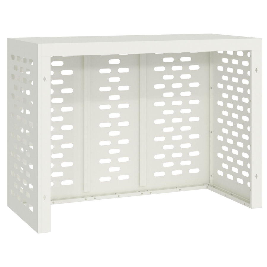 Airconditioner Beschermhoes Staal Wit 110 x 50 x 80 cm
