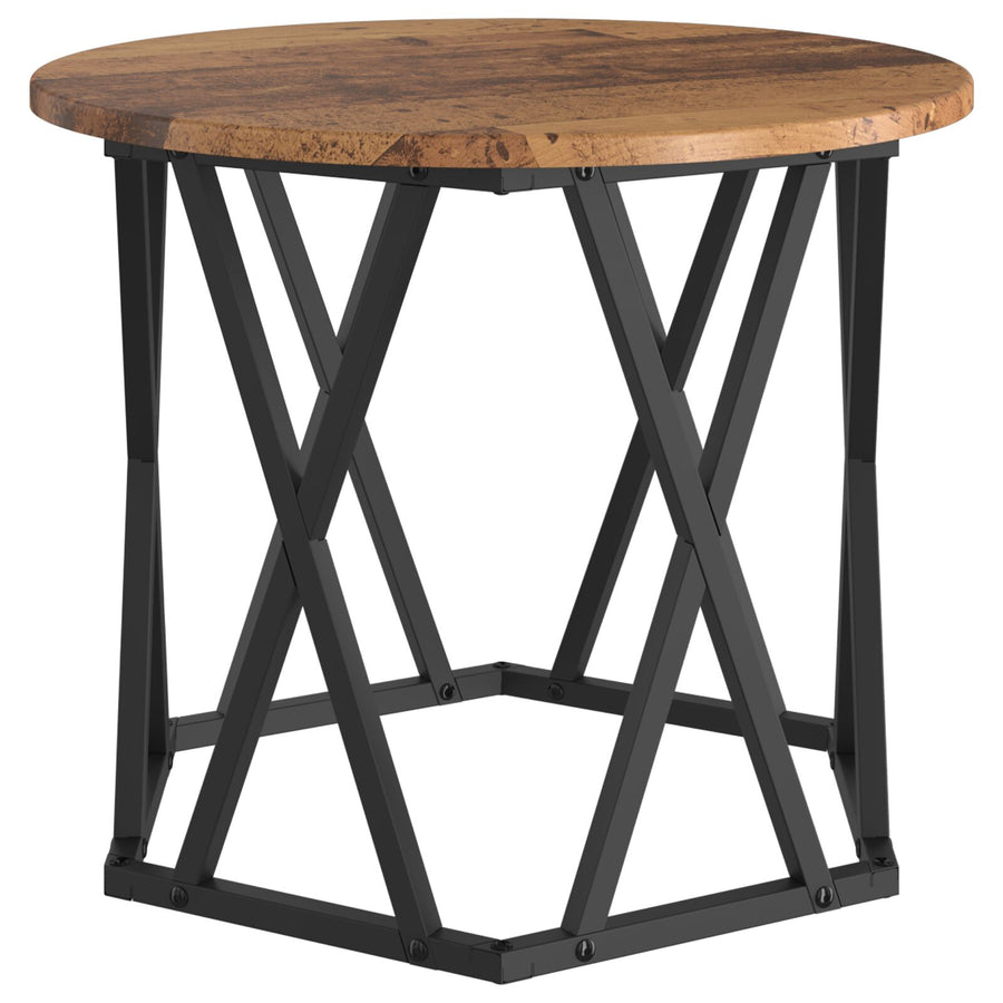 Nesting Bijzettafels 2 Stuks Oud Hout Gegoten Hout Gerecycled hout