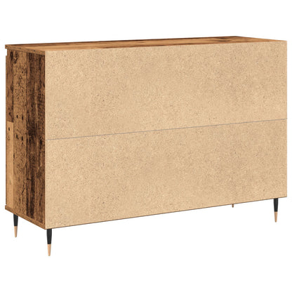 Dressoir Met Deuren & Lades Oud Hout 101,5X35X70 Cm