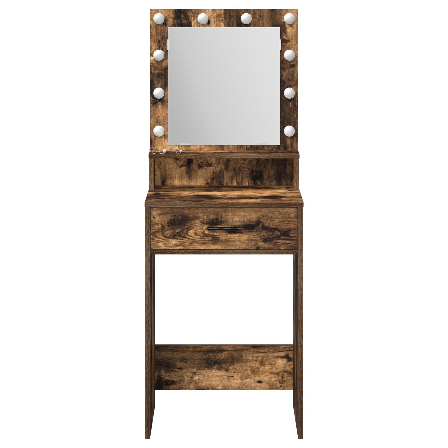 Kaptafel Met Led-Verlichting - Gerookt Eiken 50 x 41 x 135 cm Gerookte eik