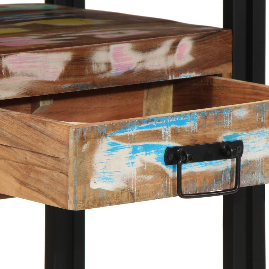 Bijzettafels Meerkleurig & Metaal 90 x 33 x 75 cm Massief gerecycled hout