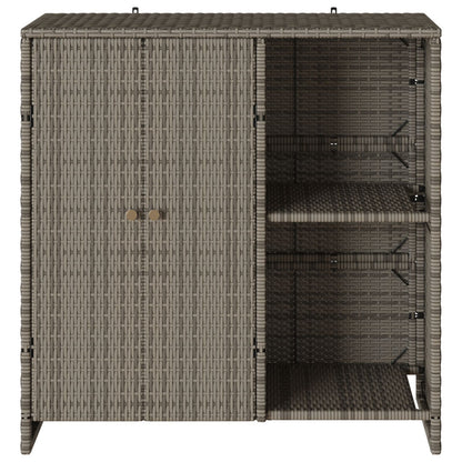 Opbergkast 100X36X102 Cm Rattan Grijs