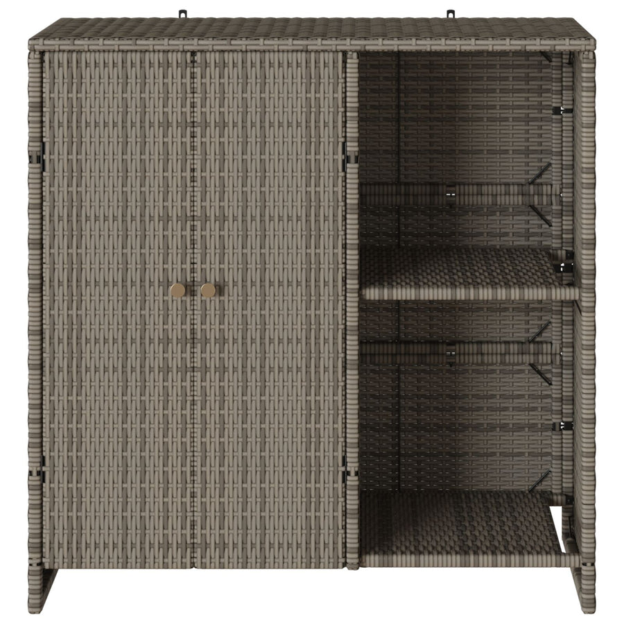 Opbergkast 100X36X102 Cm Rattan Grijs