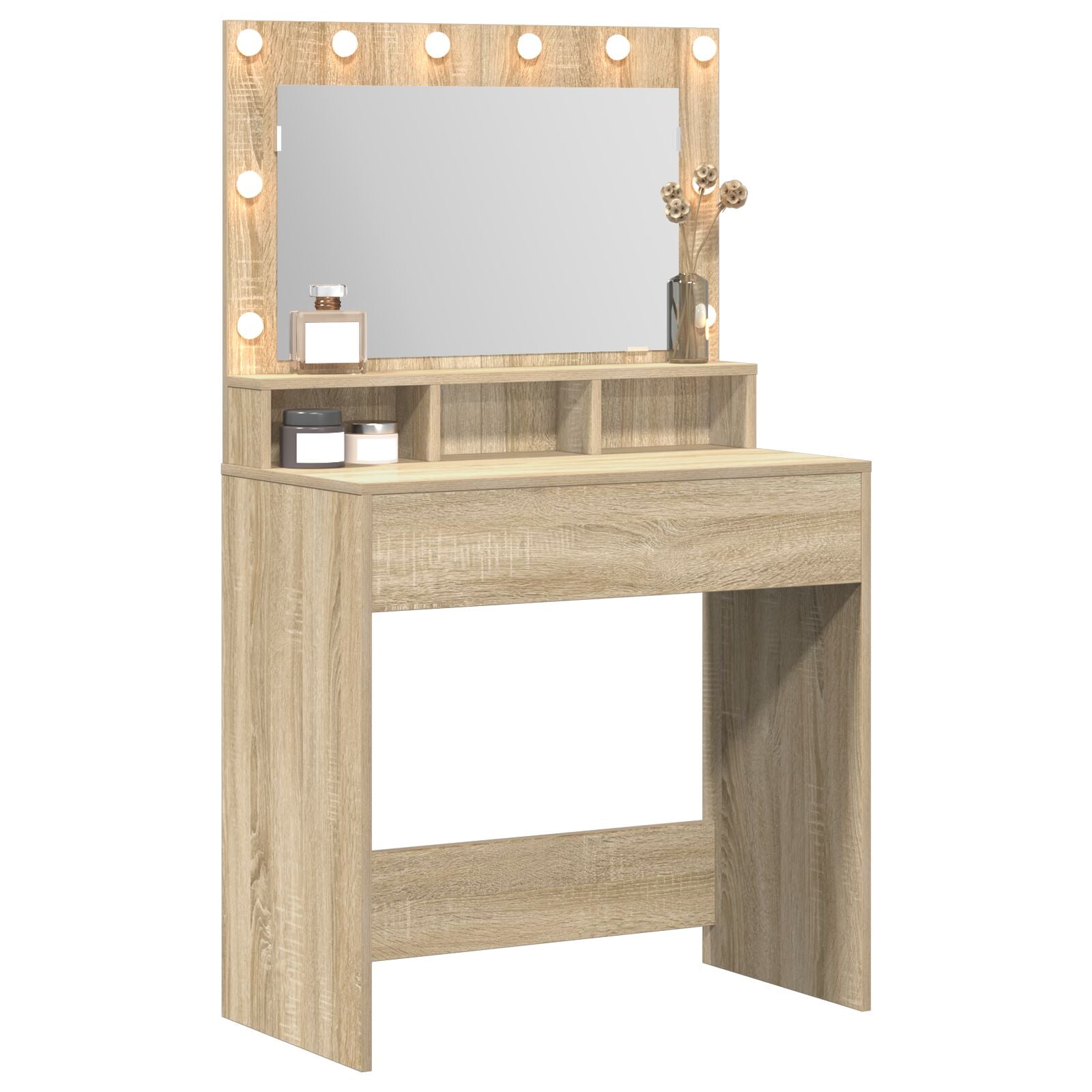 Kaptafel Met Led-Verlichting - Sonoma eiken 79 x 41 x 135 cm