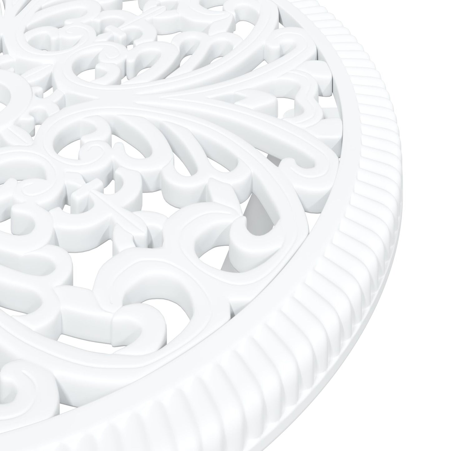 3-Delig Tuin Bistro Set Te Gietaluminium Wit