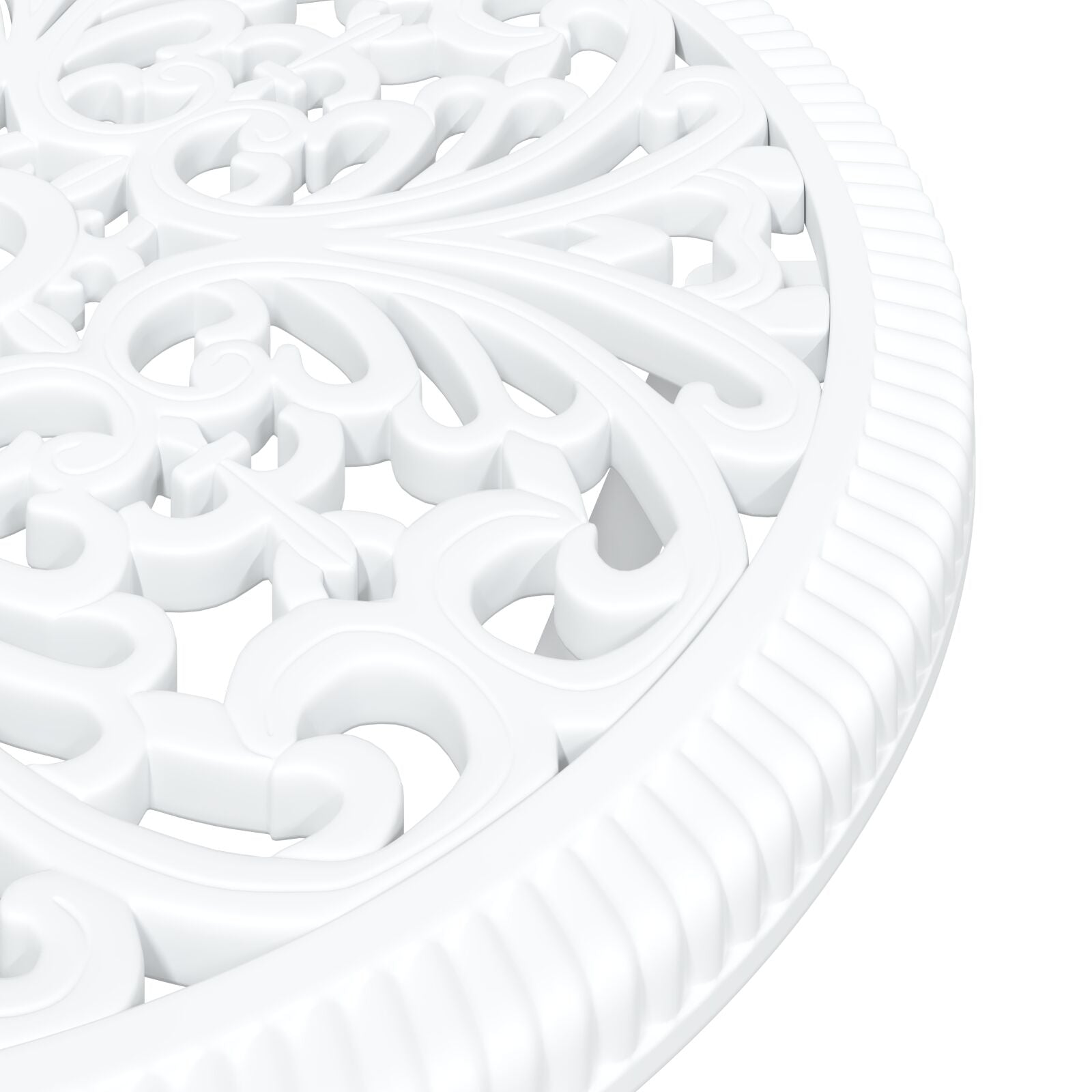 3-Delig Tuin Bistro Set Te Gietaluminium Wit