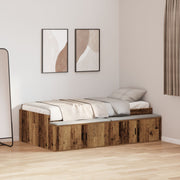 Bedframe met lade 80x200 cm oud hout