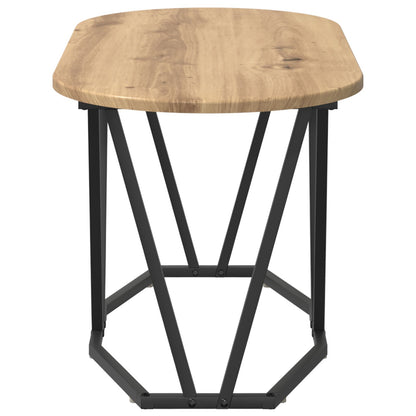 Salontafel Artisan In Eiken 80X40X40,5 Cm - Houten En Metalen Afwerking Artisan eiken