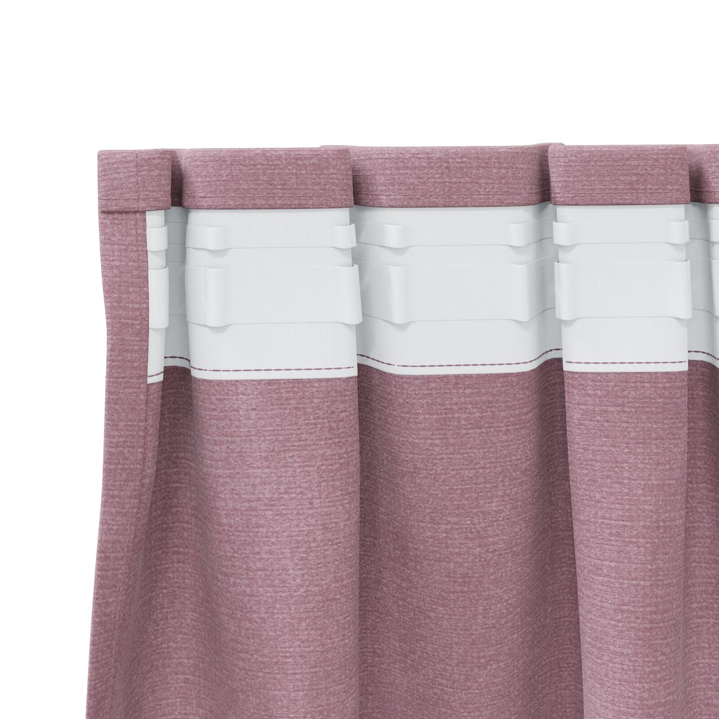 Blackout Gordijnen Met Top Tape 2 Stuks Fluweel Donkerroze 140 x 225 cm met aangenaaid tape