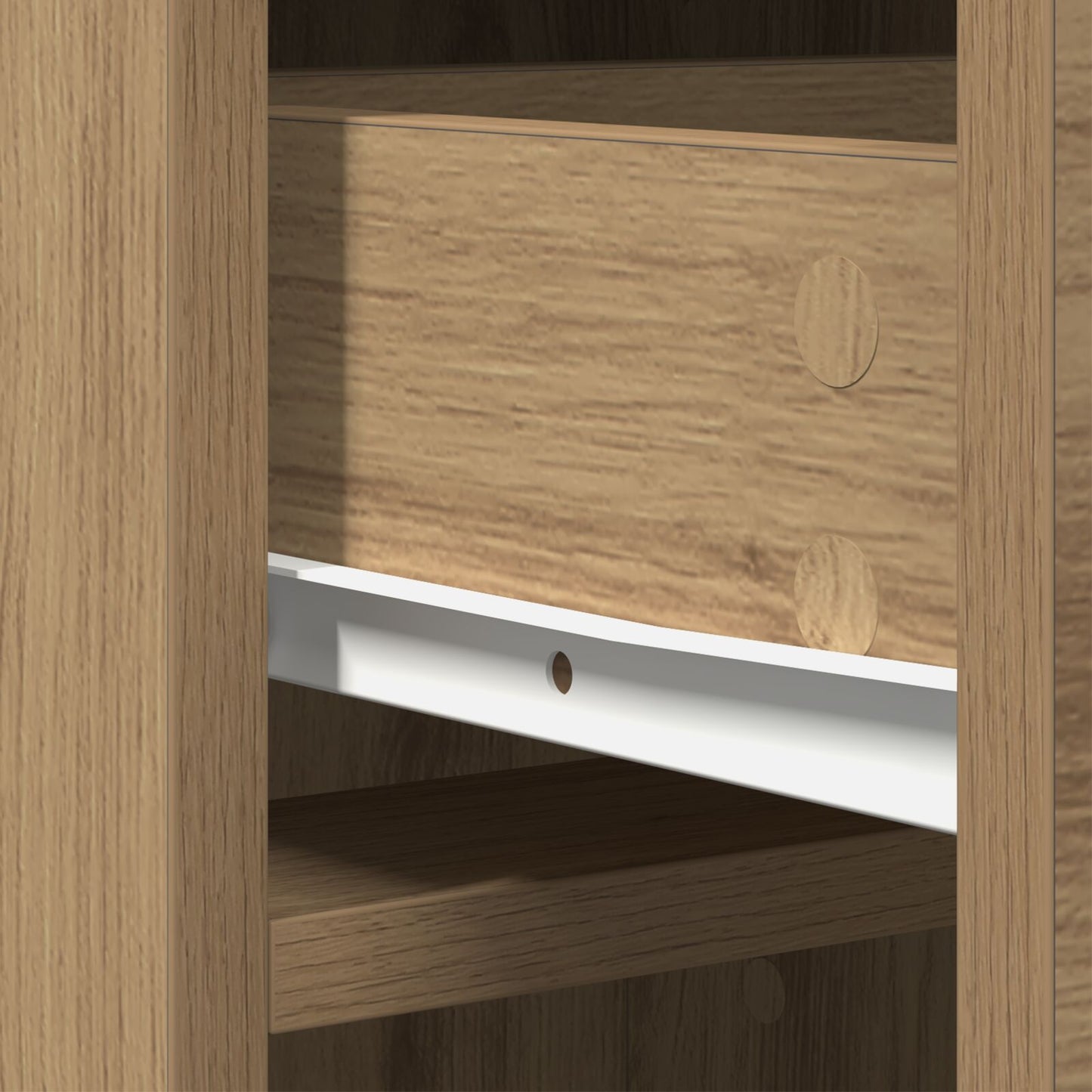 Hoogkast 40X41X135 Cm Bewerkt Hout Ambachtelijk eiken