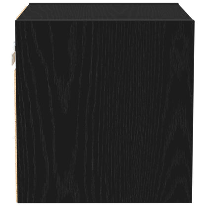 Led Tv-Kast Zwart Eiken 30X28,5X30 Cm Houtmateriaal