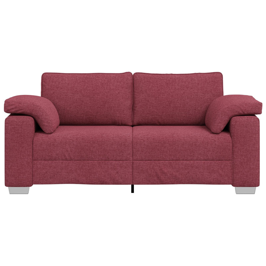Bank Stof, Hout Regulier Bank Rechthoekig Modern Wind Rood 140 cm