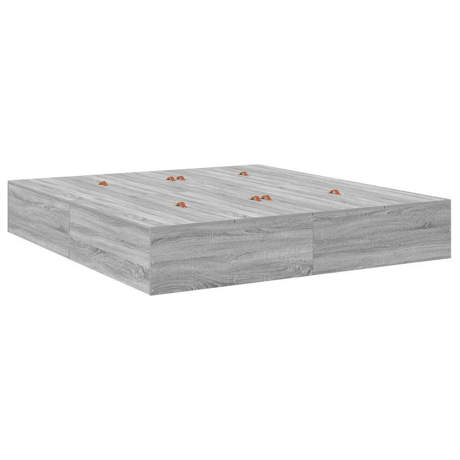 Opbergbedframe Grijs Sonoma 200 x 200 cm