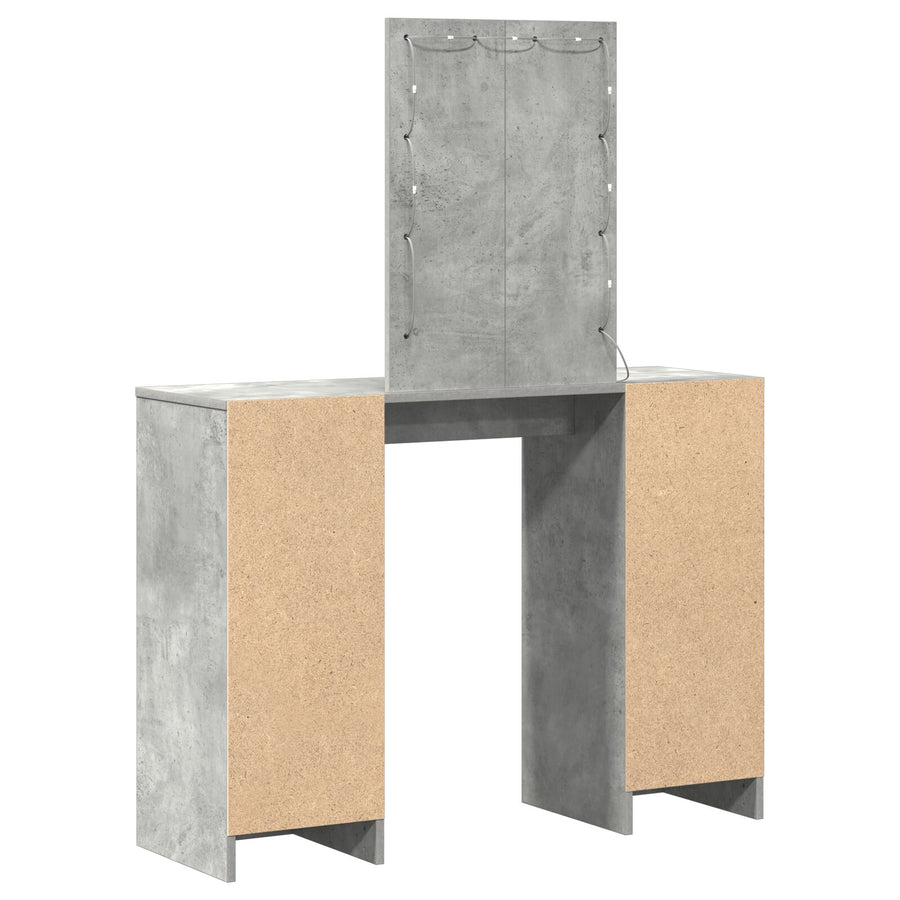 Kaptafel Met Led Verlichting Betonnen Grijs 102X33X135 Cm Beton grijs
