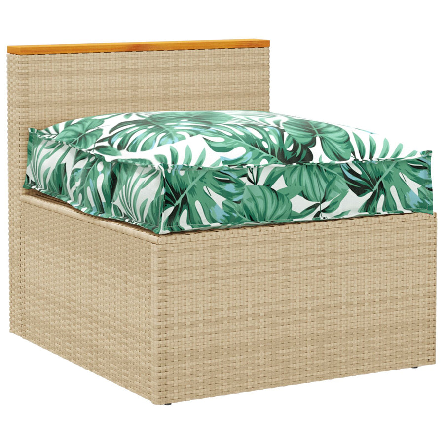 Palletkussen Voor Zitplaats Bladpatroon 70X70X12 Cm Oxford Stof Bladeren patroon