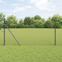 Gelaste Draadhek Met 7 Palen Grijs 1.4X10 M Staal Gegalvaniseerd Staal