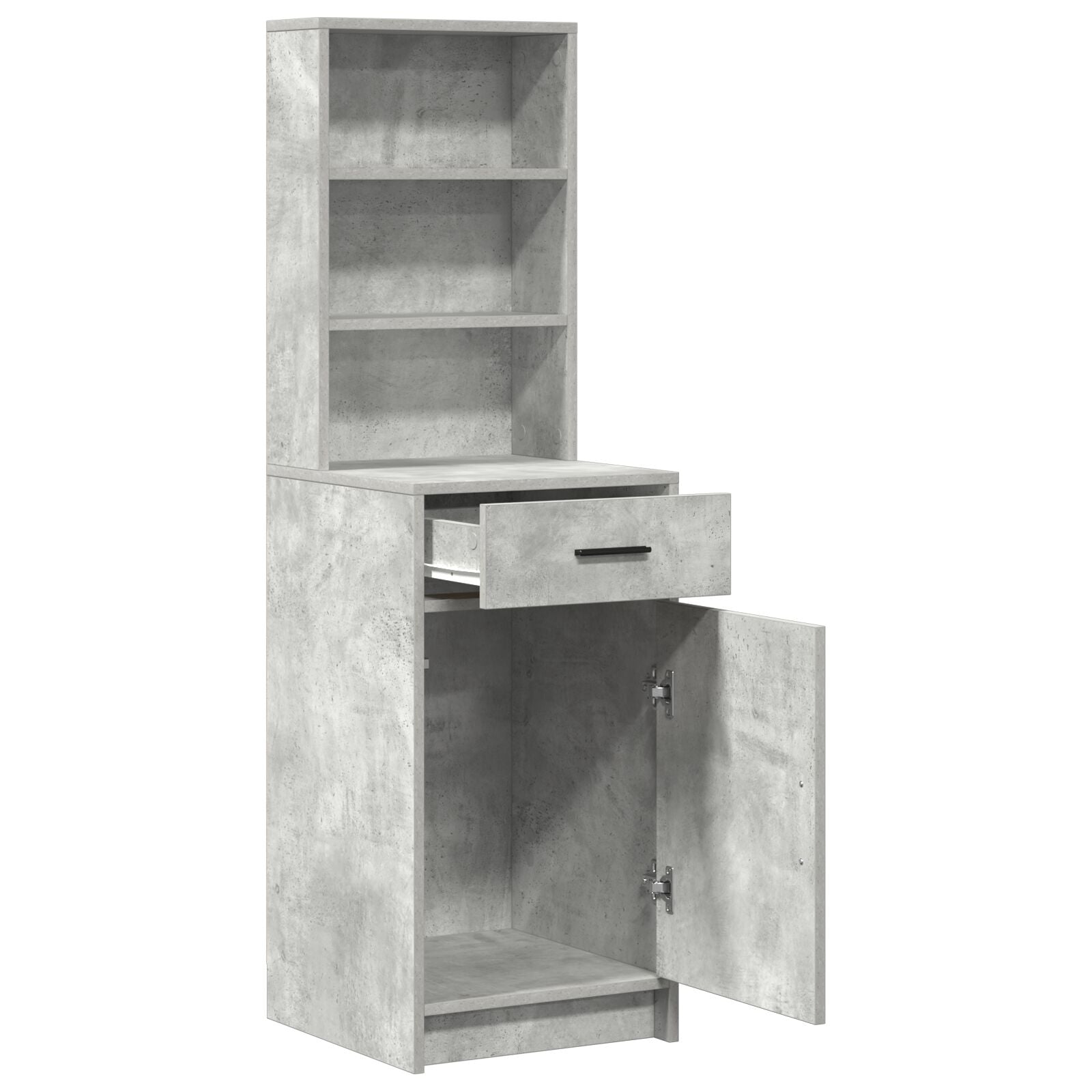Hoge Kast 40X41X135 Cm Bewerkt Hout Beton grijs