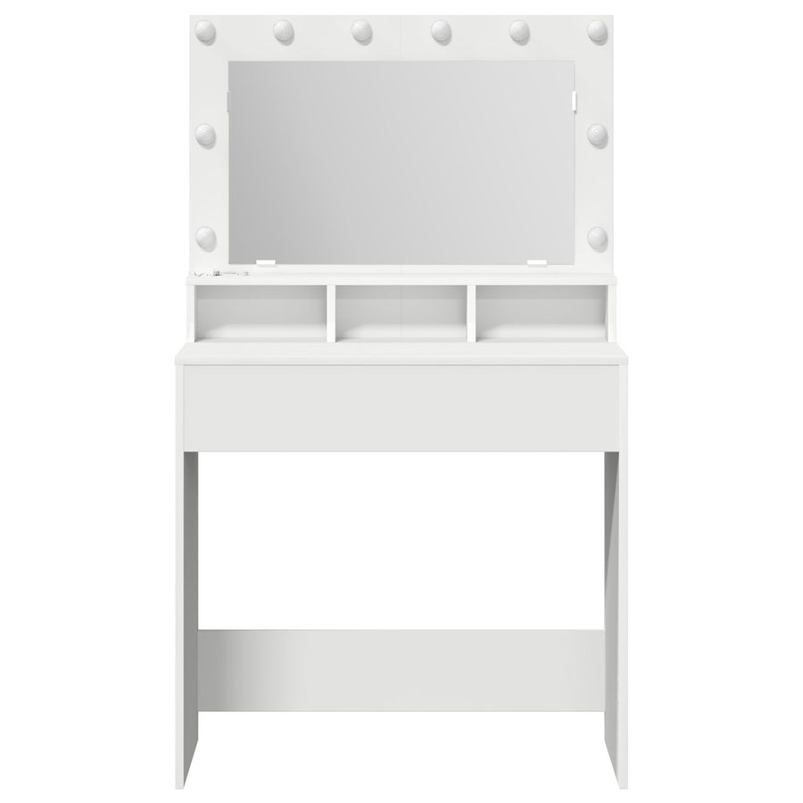 Kaptafel Met Led-Verlichting 79X41X135 Cm Wit 75.5 x 41 x 135 cm
