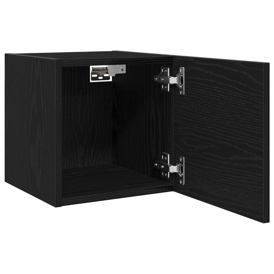 Tv Kast Voor Wandmontage Zwart Eik 30,5X30X30 Cm