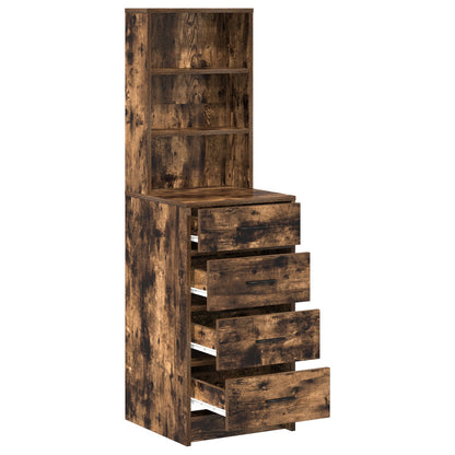 Highboard 40X41X135 Cm Geëngineerd Hout Gerookt eiken