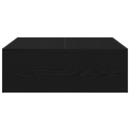 Salontafel - Gemaakt Van Engineered Wood 100 x 100 x 35 cm Zwart eiken