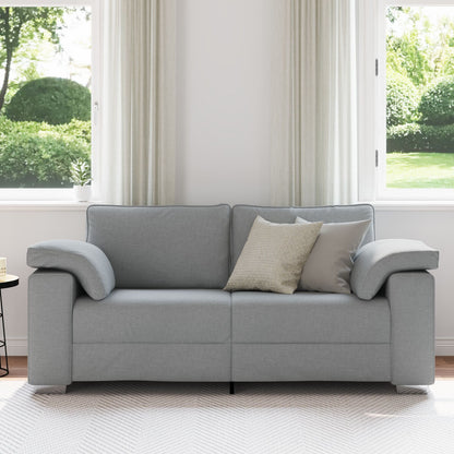 Loveseat Van Stof Lichtgrijs 140 cm