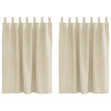 Blackout Gordijnen Met Hanging Lussen 2 Stuks Velours Crème 140 x 140 cm met ophanglussen