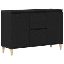 Dressoir Zwart Eiken 101X35X60 Cm Geengineerd Hout