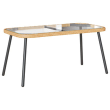 Salontafel 90X45X42 Cm Poly Rattan Natuurlijk