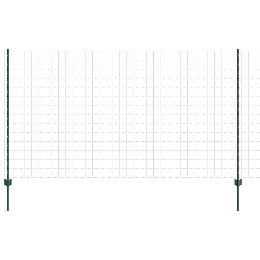 Euro Fence Met 5 U-Palen Groen 1,4X10 M Staal