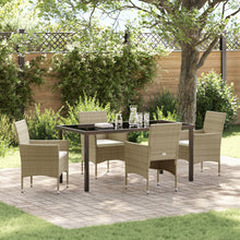 5 Delig Tuin Eetset Beige Poly Rattan