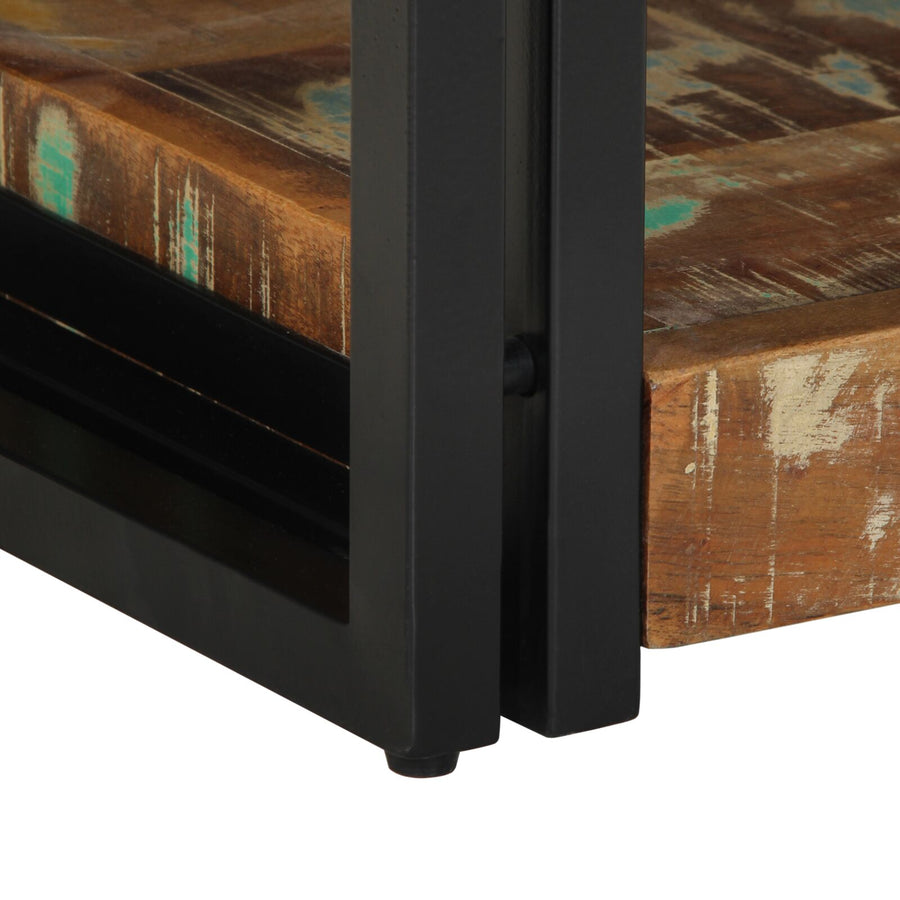Nachtkasten 2 Stuks 40 x 35 x 50 cm Massief gerecycled hout