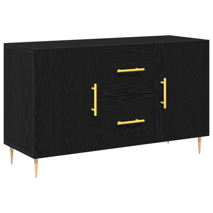 Sideboard Zwart Eiken 100X36X60 Cm Engineered Wood
