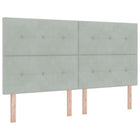 Headboard Light Grey 180 cm Velvet