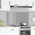 Keuken spatscherm 110x60 cm gehard glas lichtgrijs